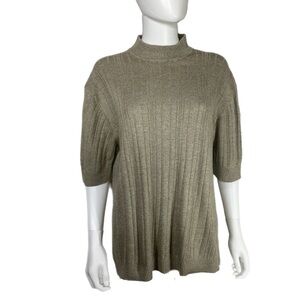 Perry Ellis Women’s Tussa Silk Mock Neck Half Sleeve Top